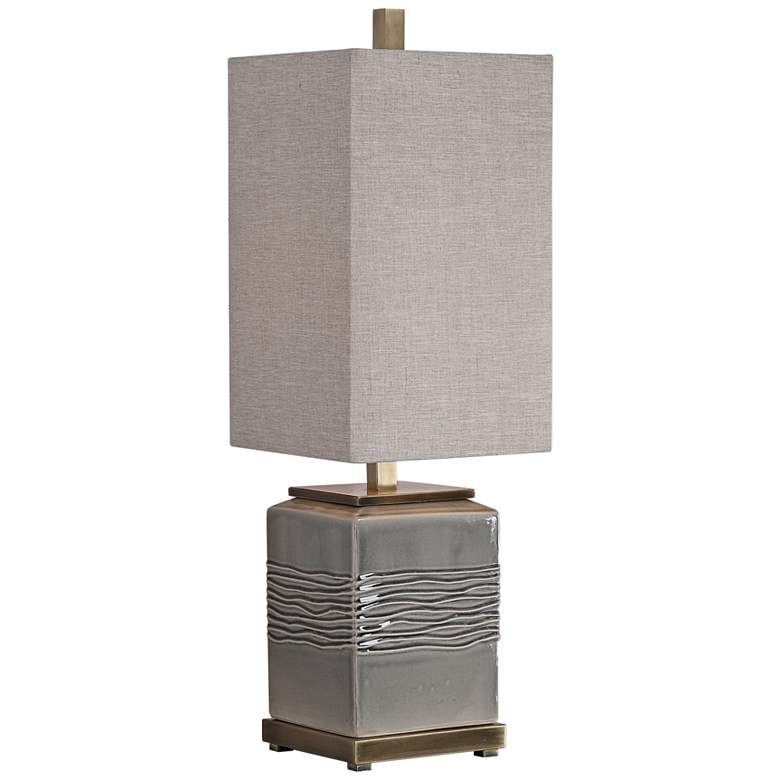 Image 2 Uttermost Covey 31 3/4 inch Modern Warm Gray Glaze Ceramic Table Lamp