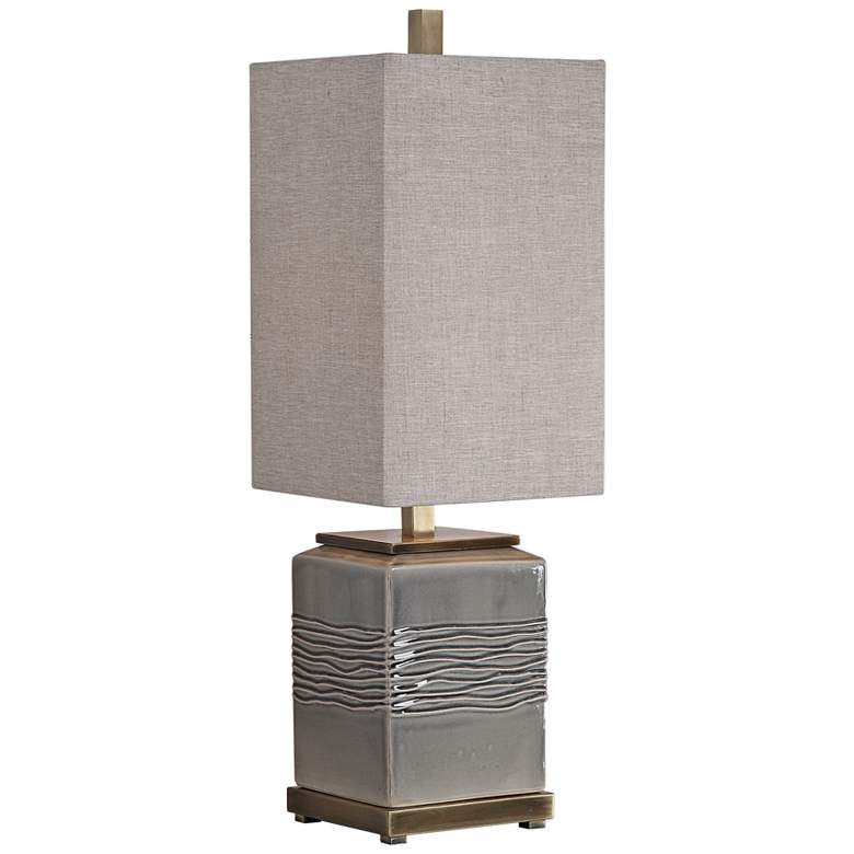 Image 2 Uttermost Covey 31 3/4" Modern Warm Gray Glaze Ceramic Table Lamp