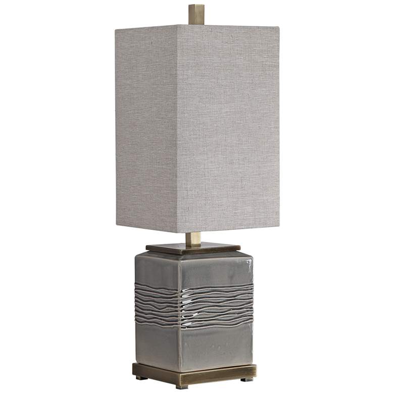 Image 3 Uttermost Covey 31 3/4 inch Modern Warm Gray Glaze Ceramic Table Lamp more views