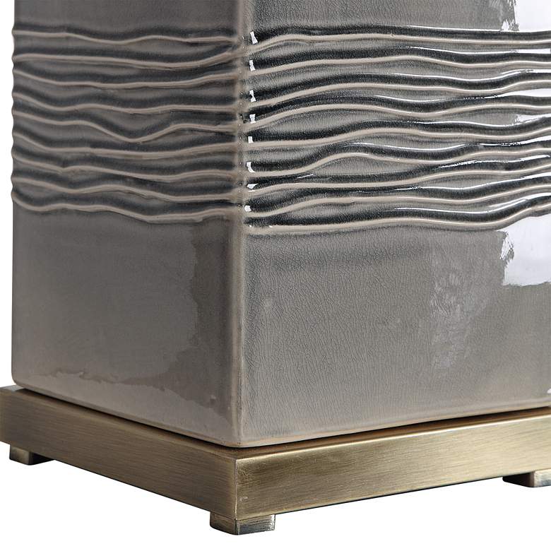 Image 4 Uttermost Covey 31 3/4" Modern Warm Gray Glaze Ceramic Table Lamp more views