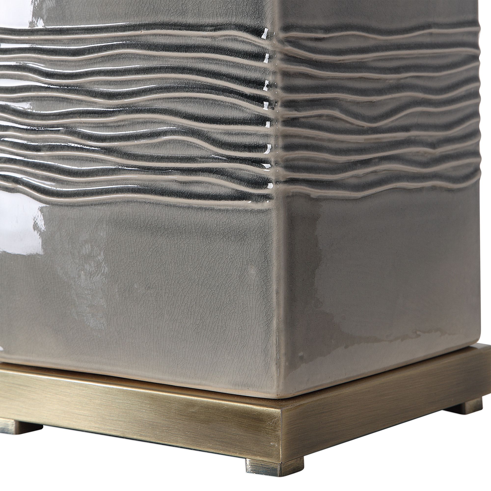 Image 6 Uttermost Covey 31 3/4" Modern Warm Gray Glaze Ceramic Table Lamp more views