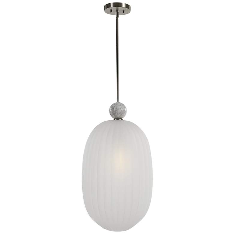 Image 4 Uttermost Creme 15 3/4 inch Wide Nickel Pendant Light more views