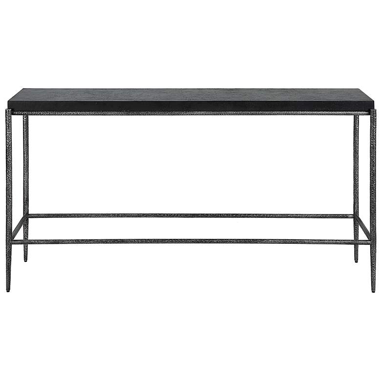 Image 2 Uttermost Crescendo 60" L x 32" H Silver and Black Console Table