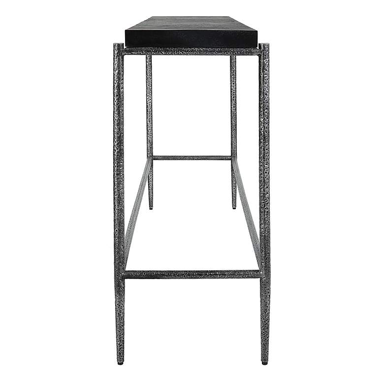 Image 5 Uttermost Crescendo 60" L x 32" H Silver and Black Console Table more views