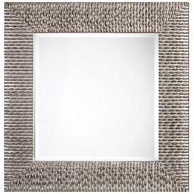 Image2 of Uttermost Cressida Silver Beaded 40" Square Wall Mirror
