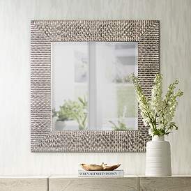 Image1 of Uttermost Cressida Silver Beaded 40" Square Wall Mirror