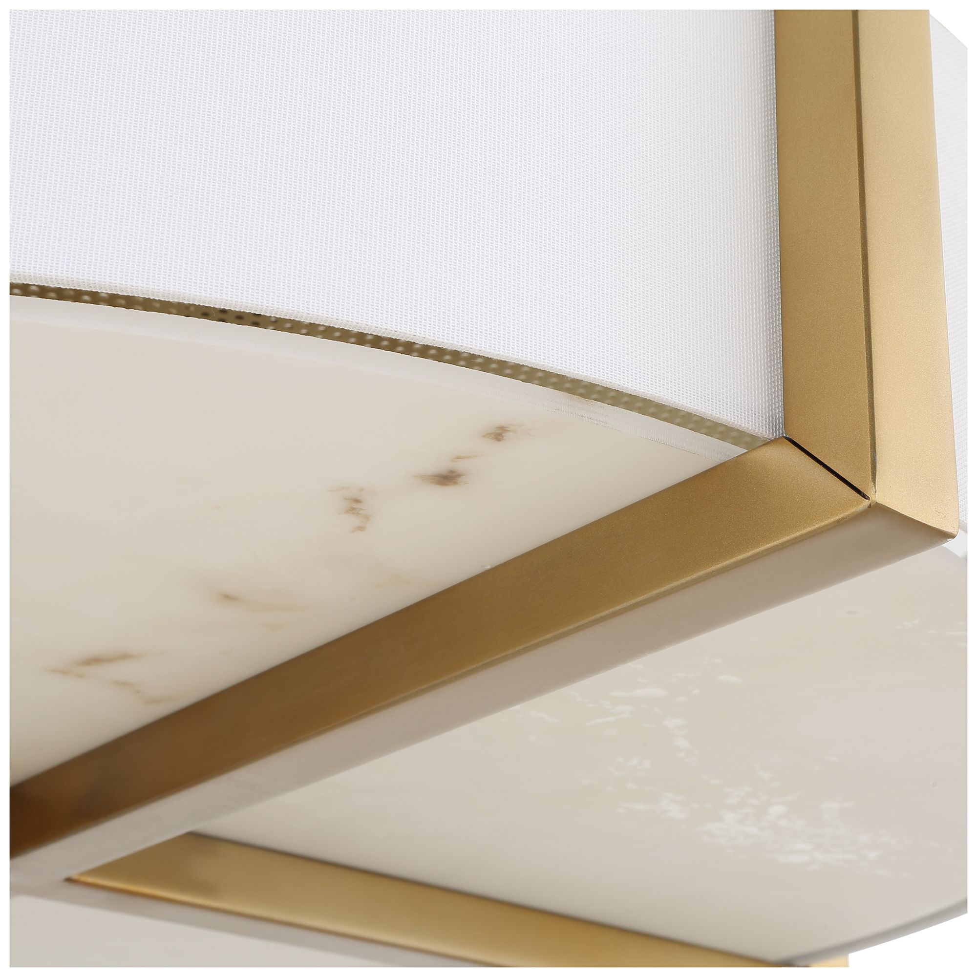 Image 7 Uttermost Cresson 30" Wide Brass and White 4-Light Pendant more views