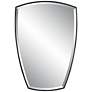 Uttermost Crest Satin Black 25 1/4" x 36" Shield Wall Mirror in scene