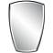 Uttermost Crest Satin Black 25 1/4" x 36" Shield Wall Mirror