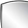 Uttermost Crest Satin Black 25 1/4" x 36" Shield Wall Mirror in scene