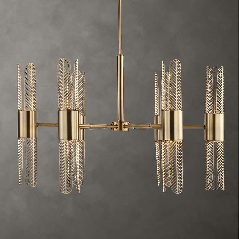 Image 1 Uttermost Cret 31" Wide 12-Light Chandelier