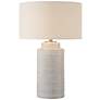 2_Uttermost Crimp 26 1/2" Distressed Ivory Glaze Ceramic Table Lamp