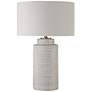 5_Uttermost Crimp 26 1/2" Distressed Ivory Glaze Ceramic Table Lamp more views