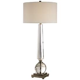 Image3 of Uttermost Crista Tapered Cut Crystal Column Table Lamp more views