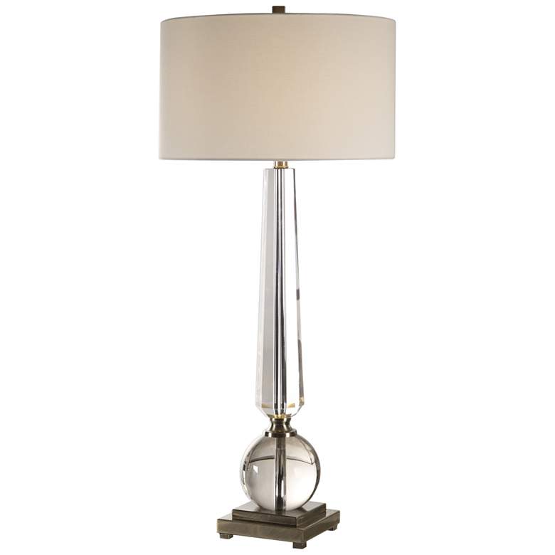 Image 3 Uttermost Crista Tapered Cut Crystal Column Table Lamp more views