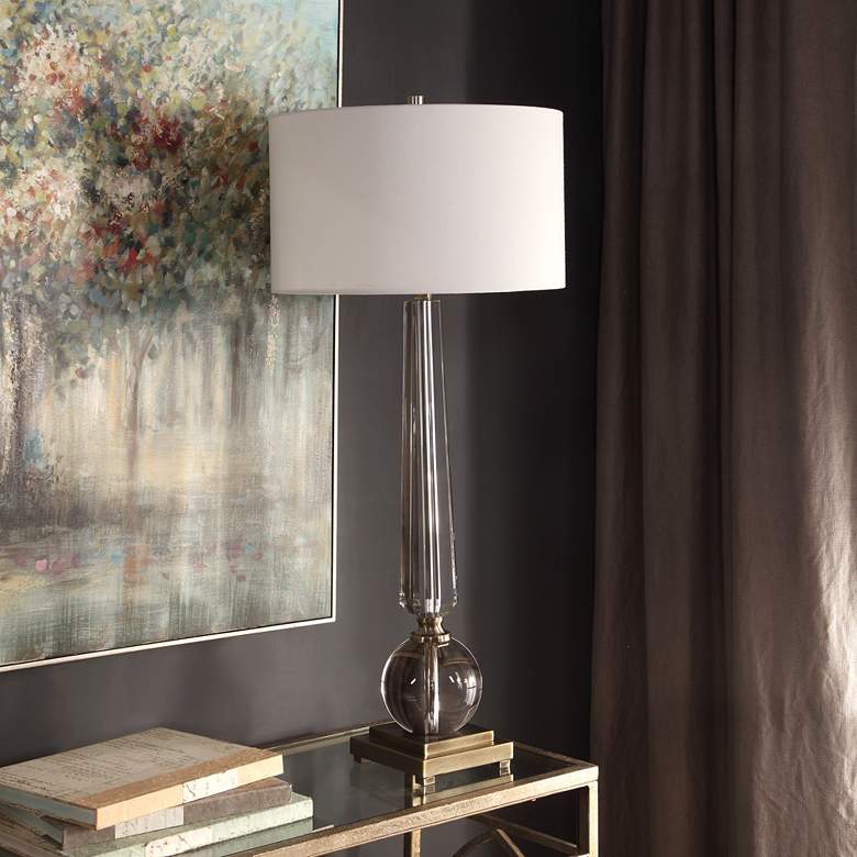 Image 5 Uttermost Crista Tapered Cut Crystal Column Table Lamp more views