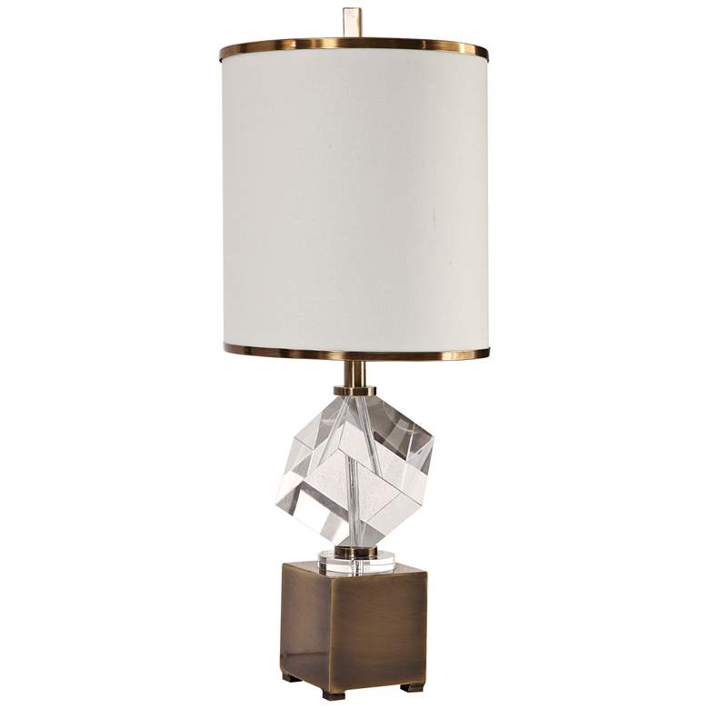 Image 1 Uttermost Cristino Plated Antique Brass Buffet Table Lamp