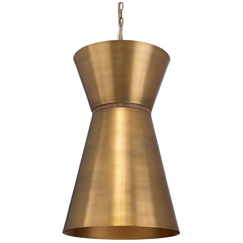 Image 2 Uttermost Crocker 14 1/2" Wide 1 Lt Antique Brass Metal Pendant