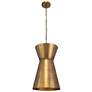 5_Uttermost Crocker 14 1/2" Wide 1 Lt Antique Brass Metal Pendant more views