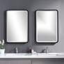 6_Uttermost Croften Black 20 1/4" x 30 1/4" Vanity Wall Mirror more views