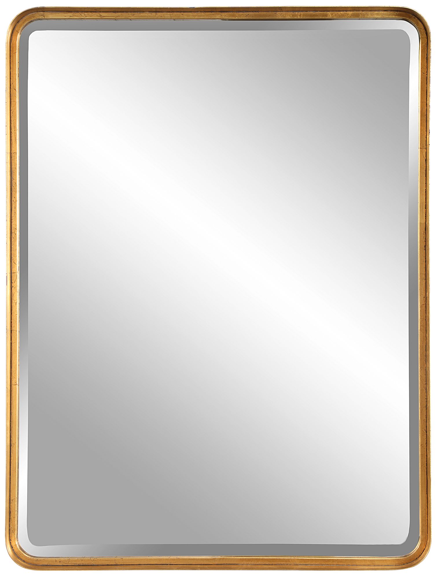 Image 2 Uttermost Crofton Antiqued Gold Leaf 30" x 40" Wall Mirror
