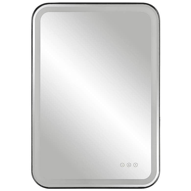 Image 3 Uttermost Crofton Black 22.3" x 32.3" Lighted LED Vanity Mirror