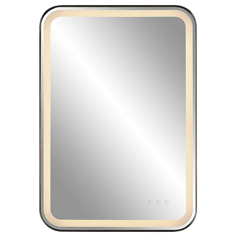 Image 6 Uttermost Crofton Black 22.3" x 32.3" Lighted LED Vanity Mirror more views