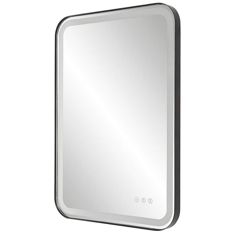Image 7 Uttermost Crofton Black 22.3" x 32.3" Lighted LED Vanity Mirror more views