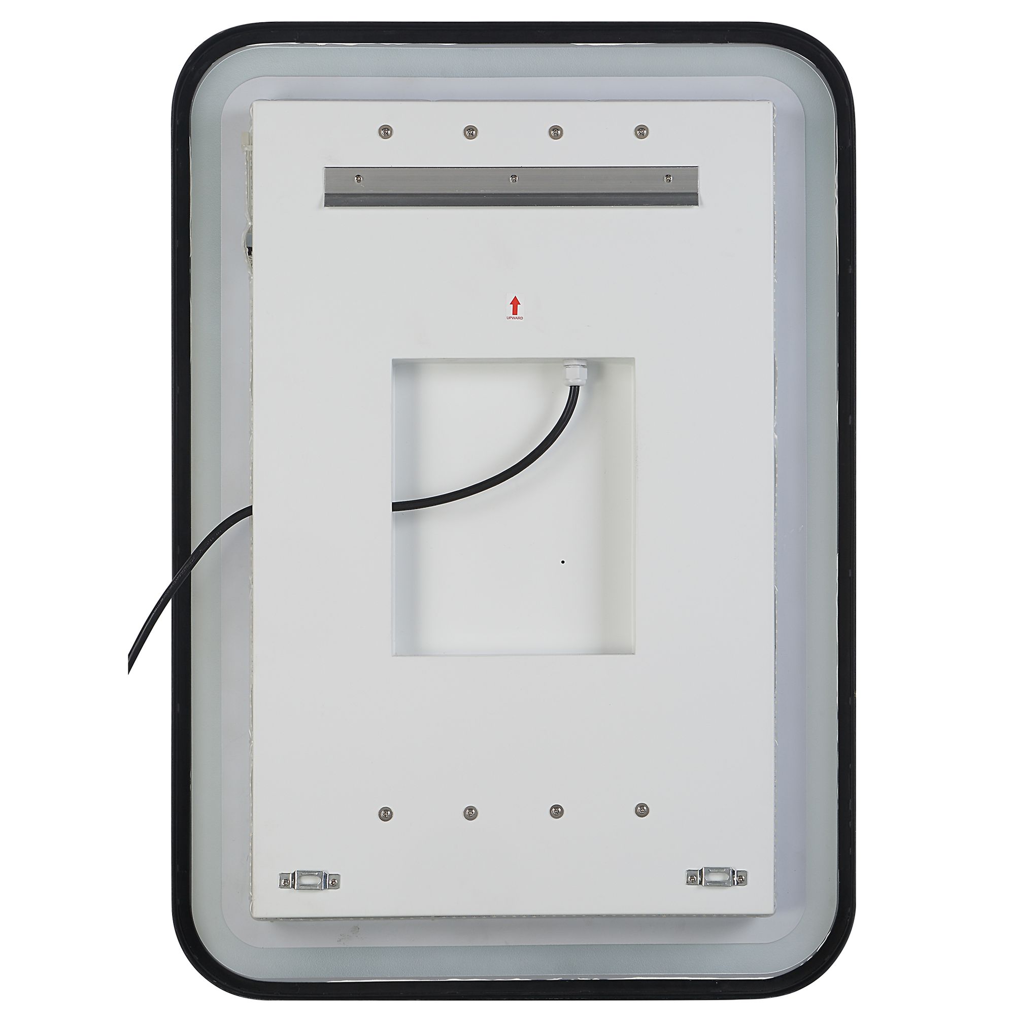 Uttermost Crofton Black 22.3" x 32.3" Lighted LED Vanity Mirror in scene