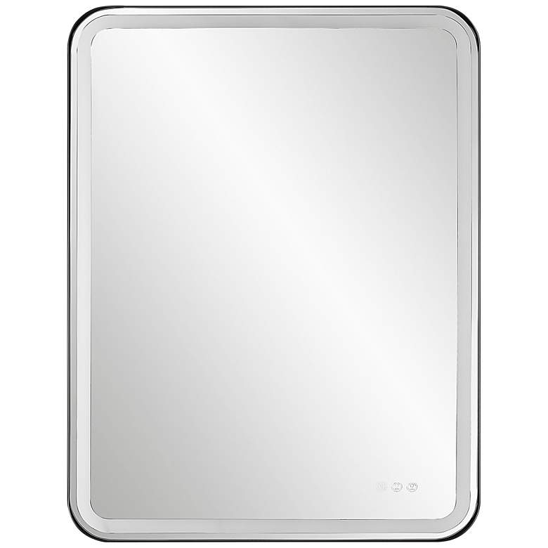 Image 3 Uttermost Crofton Black 30 inch x 40 inch Lighted LED Large Mirror