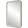 Uttermost Crofton Brass 22.3" x 32.3" Lighted LED Vanity Mirror in scene