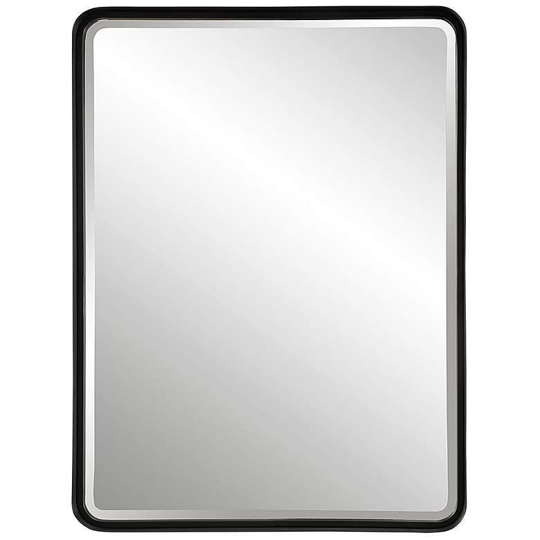 Image 2 Uttermost Crofton Satin Black 30" x 40" Wall Mirror