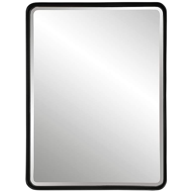 Image 2 Uttermost Crofton Satin Black 30 inch x 40 inch Wall Mirror