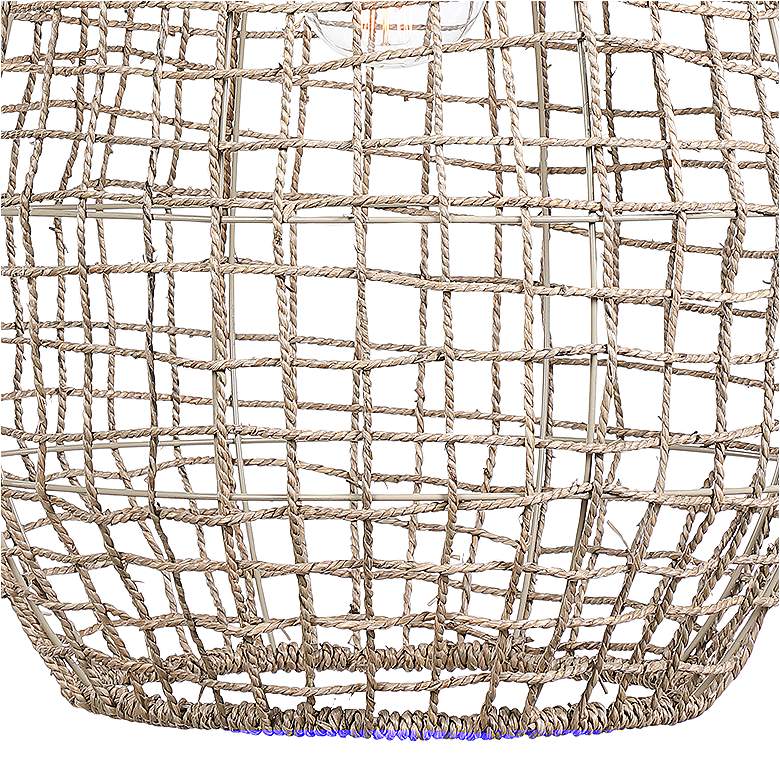 Image 3 Uttermost Cross 24 inch Wide Natural Sea Grass Pendant Light more views