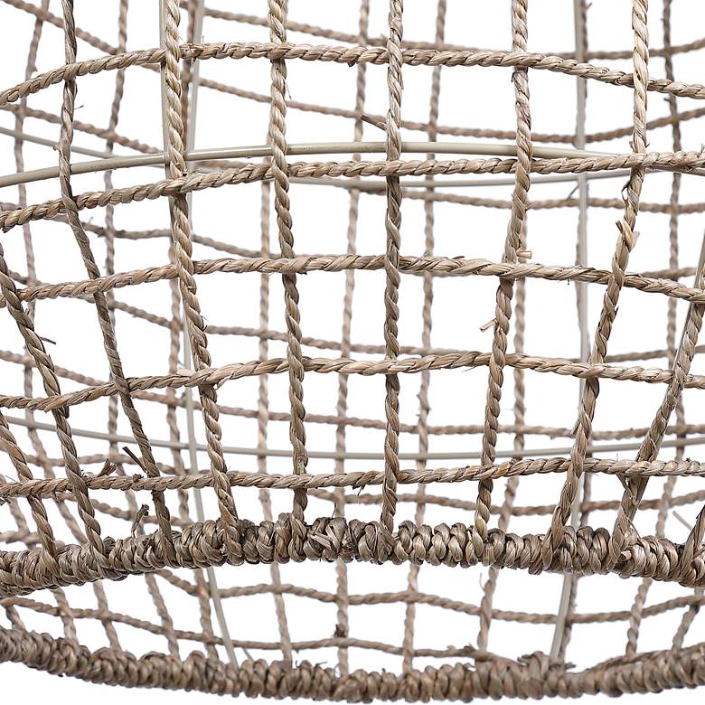Image 4 Uttermost Cross 24" Wide Natural Sea Grass Pendant Light more views