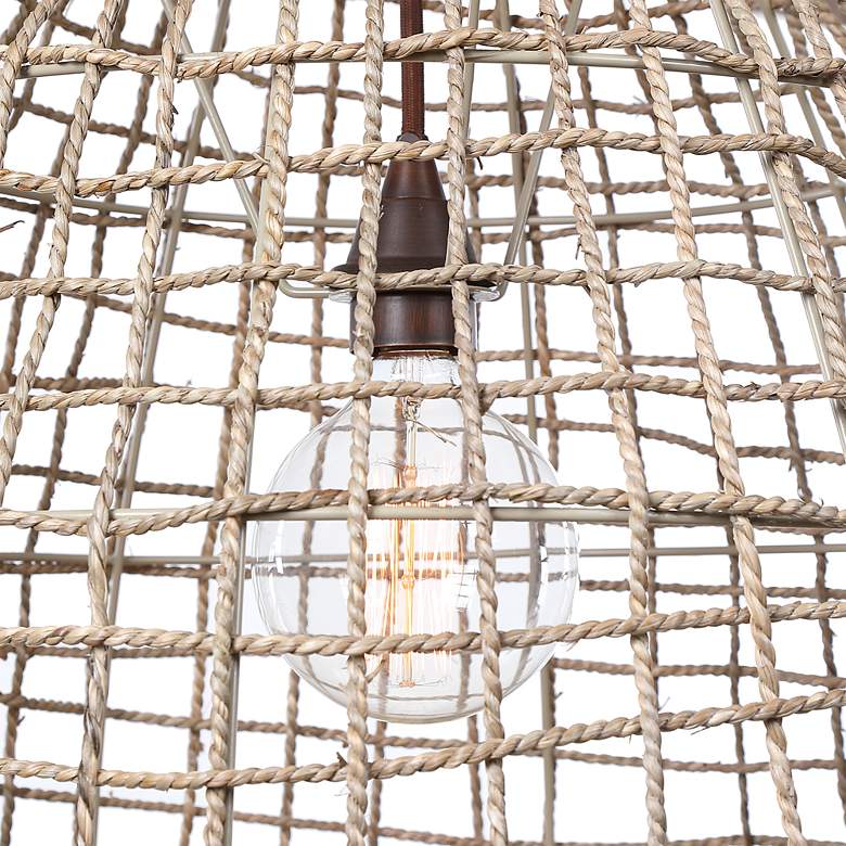 Image 5 Uttermost Cross 24" Wide Natural Sea Grass Pendant Light more views