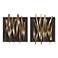 Uttermost Crosshatch 24" High 2-Piece Metal Wall Decor Set