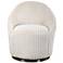 Uttermost Crue Fluted Ivory Chenille Swivel Chair