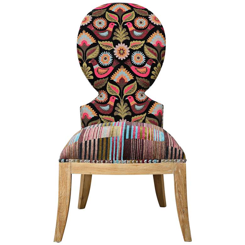Image 1 Uttermost Cruzita Multi-Color Chenille Accent Chair