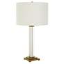 4_Uttermost Crystal Column 28" High Antique Brass Plated Table Lamp more views