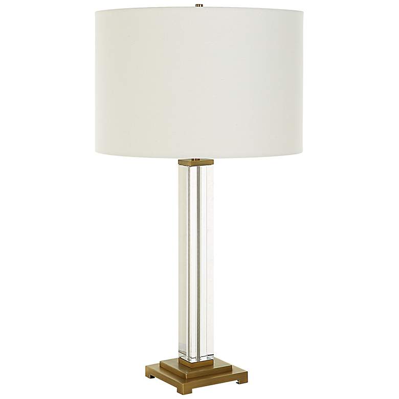 Image 6 Uttermost Crystal Column 28" High Table Lamp more views