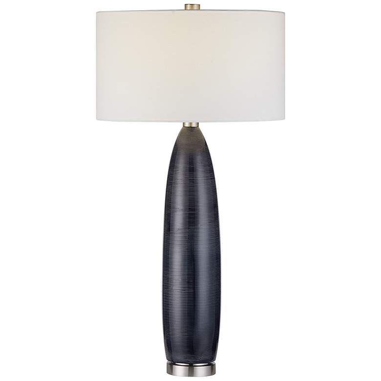 Image 2 Uttermost Cullen 35 inch Blue-Gray Ceramic Table Lamp