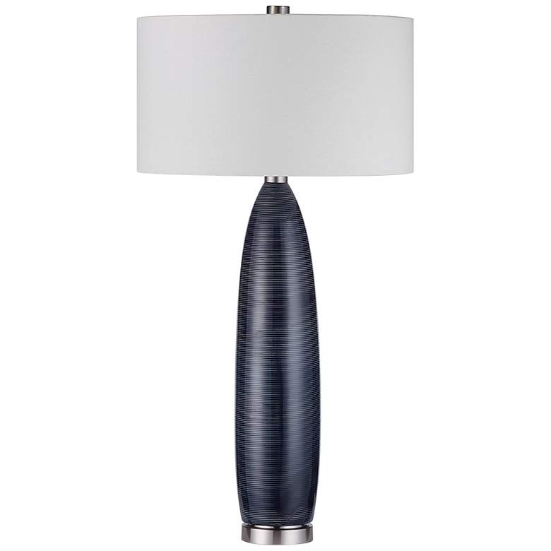 Image 7 Uttermost Cullen 35" Blue-Gray Ceramic Table Lamp more views