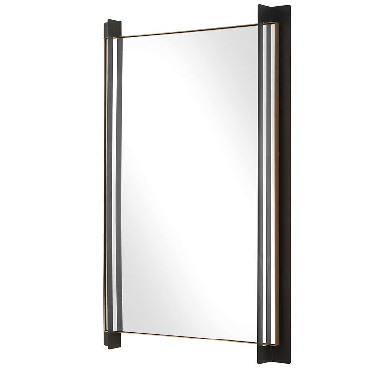 Image 3 Uttermost Cunene 39 1/4" High Black Metal Wall Mirror more views