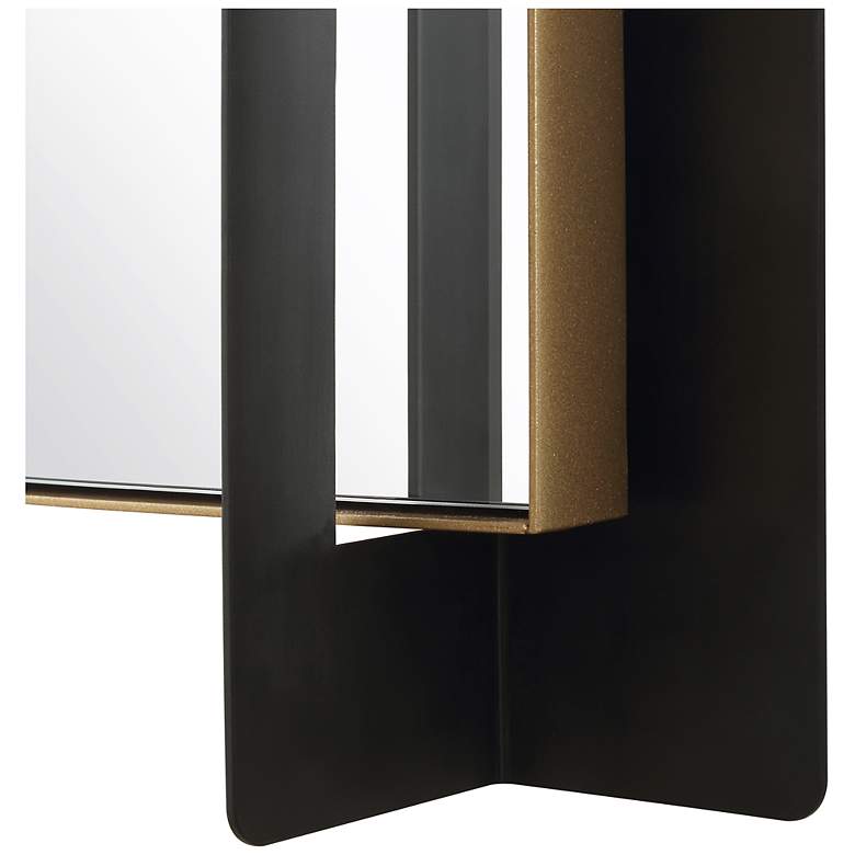 Image 4 Uttermost Cunene 39 1/4" High Black Metal Wall Mirror more views