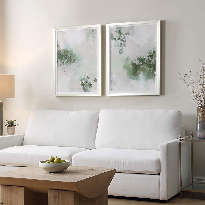 Image 3 Uttermost Custom Lilypond 35 1/2" Dream 2-Piece Framed Prints more views