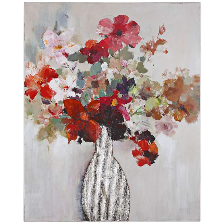 Image 1 Uttermost Cut Flower Bouquet 50 inch High Canvas Wall Art