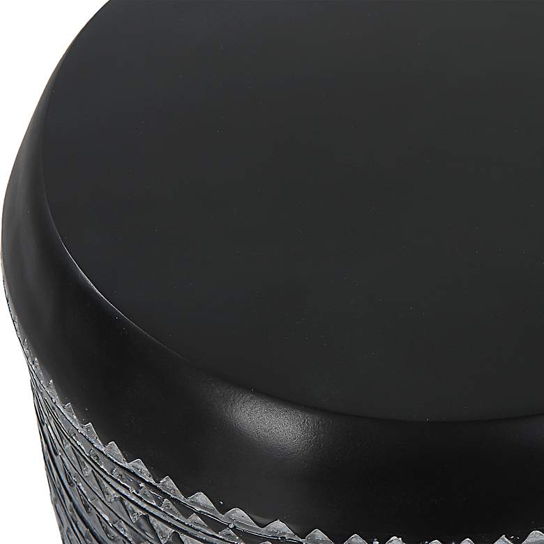 Image 3 Uttermost Cutting Edge 15" Round x 18 1/2" H Black and White Acce more views
