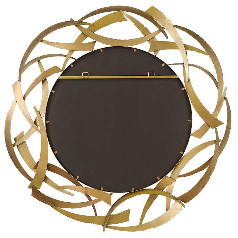 Image 6 Uttermost Cutting Edge Golden Bronze 55" Round Wall Mirror more views