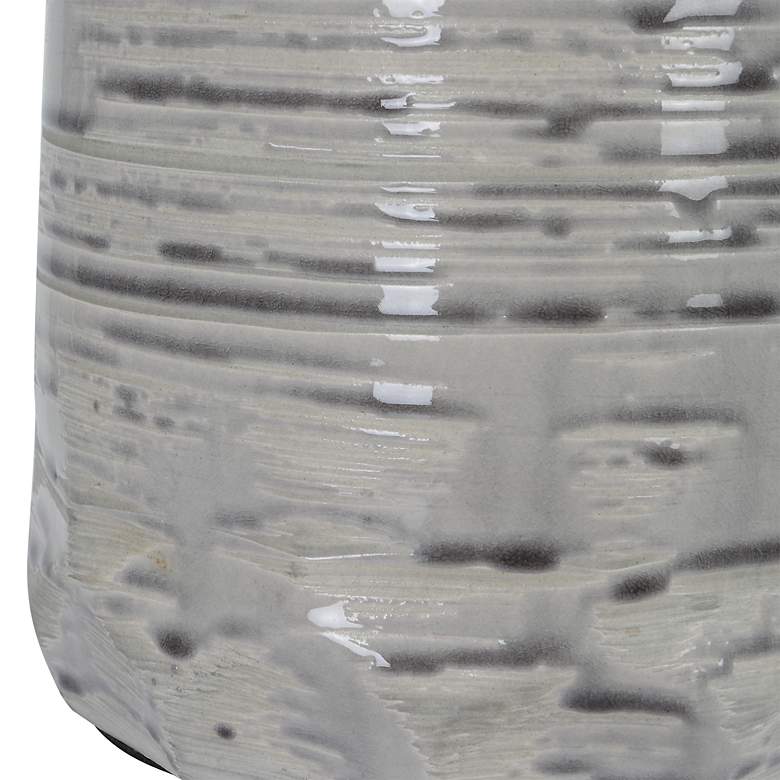 Image 6 Uttermost Cyclone 24 3/4" Ivory and Gray Modern Ceramic Table Lamp more views